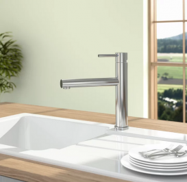 Змішувач для кухні Villeroy & Boch Como Sky одноважільний нержавіюча сталь полірована 927800LE