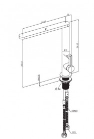 Смеситель для кухни Villeroy & Boch Finera однорычажный бронза 92700004