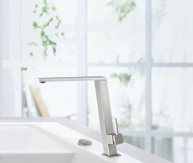 Змішувач для кухні Villeroy & Boch Finera Slope Square одноважільний суцільна нержавіюча сталь 927700LC