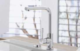 Смеситель для кухни Villeroy & Boch Modern Steel однорычажный сплошная нержавеющая сталь 966801LC