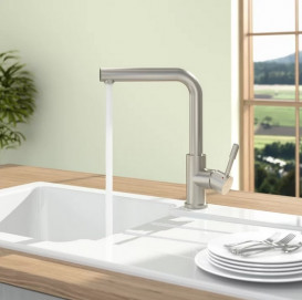 Смеситель для кухни Villeroy & Boch Modern Steel однорычажный сплошная нержавеющая сталь 966801LC