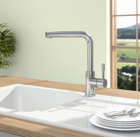 Смеситель для кухни Villeroy & Boch Modern Steel однорычажный нержавеющая сталь полированная 966801LE