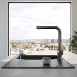 Смеситель для кухни Villeroy & Boch Modern Steel однорычажный антрацит 96680105