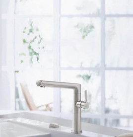 Змішувач для кухні Villeroy & Boch Sorano Sky одноважільний суцільна нержавіюча сталь 926700LC