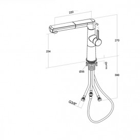 Змішувач для кухні Villeroy & Boch Sorano Sky одноважільний суцільна нержавіюча сталь 926700LC