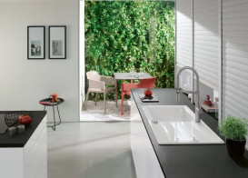 Смеситель для кухни Villeroy & Boch Steel Expert 2.0 с выдвижной лейкой сплошная нержавеющая сталь 928000LC