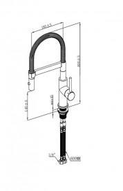 Смеситель для кухни Villeroy & Boch Steel Expert Compact с выдвижной лейкой антрацит 92730005