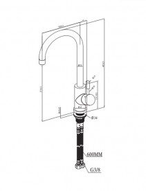Змішувач для кухні Villeroy & Boch Umbrella одноважільний антрацит 92530005