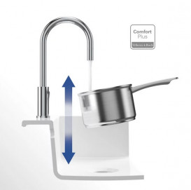 Змішувач для кухні Villeroy & Boch Umbrella Flex з висувною лійкою нержавіюча сталь полірована 925400LE