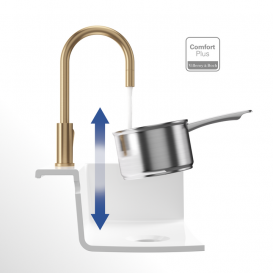 Смеситель для кухни Villeroy & Boch Umbrella Flex с выдвижной лейкой золото 92540003