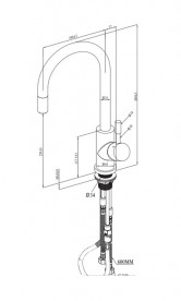 Смеситель для кухни Villeroy & Boch Umbrella Flex с выдвижной лейкой золото 92540003