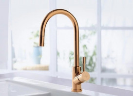 Змішувач для кухні Villeroy & Boch Umbrella Flex з висувною лійкою бронза 92540004