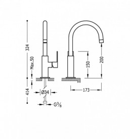 Смеситель для раковина Tres Loft-Tres белый 20020505BMD