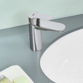 Смеситель для раковины Grohe BauEdge с донным клапаном 23758000
