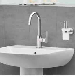 Змішувач для раковини Grohe BauEdge з донним клапаном хром 23760000