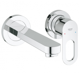 Смеситель для раковины однорычажный настенный Grohe коллекция BauLoop хром 20289000
