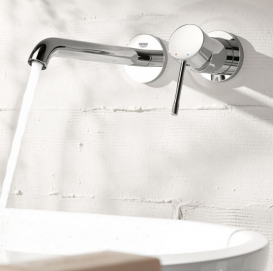 Смеситель для раковины однорычажный настенный Grohe коллекция Essence+ хром 19408001