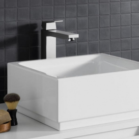 Смеситель для раковины однорычажный высокий Grohe коллекция Eurocube хром 23406000