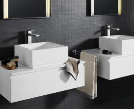 Смеситель для раковины однорычажный высокий Grohe коллекция Eurocube хром 23406000