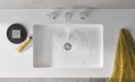 Смеситель для раковины двухрычажный с донным клапаном скрытый Grohe Lineare хром 20304001