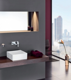 Змішувач для раковини одноважеля настінний прихований Grohe колекція Lineare хром 19409001