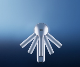 Смеситель для раковины однорычажный с донным клапаном Grohe коллекция Lineare хром 32114001