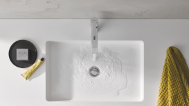 Змішувач для раковини одноважеля з донним клапаном Grohe колекція Lineare хром 32114001