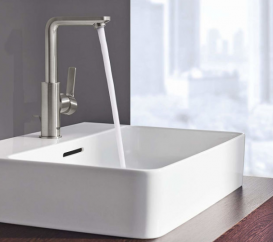 Змішувач для раковини одноважеля з донним клапаном Grohe колекція Lineare хром 23296001