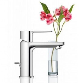 Смеситель для раковины однорычажный с донным клапаном Grohe коллекция Lineare хром 23790001