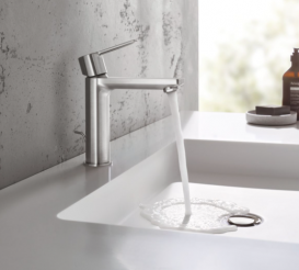 Смеситель для раковины однорычажный с донным клапаном Grohe коллекция Lineare хром 23790001