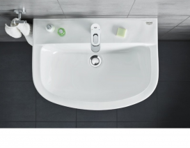 Смеситель для раковины однорычажный с донным клапаном Grohe колекция BauLoop хром 23762000