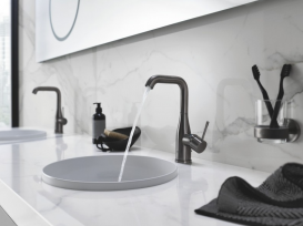 Змішувач для раковини одноважеля з донним клапаном Grohe Essence матовий графіт 32628AL1