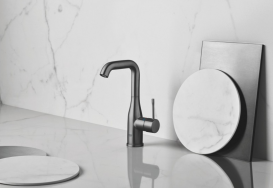 Змішувач для раковини одноважеля з донним клапаном Grohe Essence матовий графіт 32628AL1