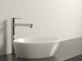 Смеситель для раковины однорычажный высокий Grohe Lineare суперсталь 23405DC1