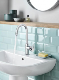 Змішувач для раковини одноважеля високий Grohe BauLoop хром 23763000