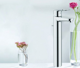 Змішувач для раковини одноважеля високий Grohe BauLoop з донним клапаном хром 32856000