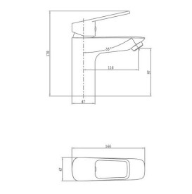 Змішувач для раковини Аквародос Boston одноважільний хром АР000040405