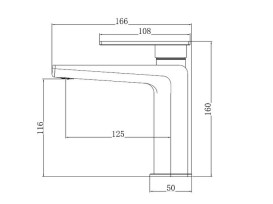 Смеситель для раковины Аквародос Cuba однорычажный черный матовый АР000110462