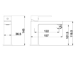 Змішувач для раковини Аквародос Italy одноважільний чорний матовий АР000084954
