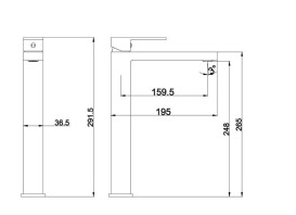 Смеситель для раковины Аквародос Italy однорычажный черный матовый АР000084955