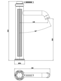 Змішувач для раковини Аквародос Metro одноважільний хром АР000084828