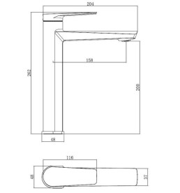 Змішувач для раковини Аквародос Modena одноважільний золото АР000110526
