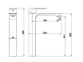Смеситель для раковины Аквародос Modena однорычажный gun metal АР000083246
