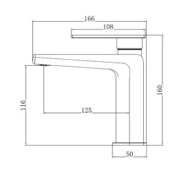 Змішувач для раковини Аквародос Valencia одноважільний gun metal АР000110467
