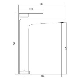 Змішувач для раковини Аквародос Valencia одноважільний хром АР000110468