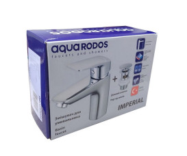 Смеситель для раковины Aqua Rodos Imperial 91383 с донным клапаном хром АР000040902