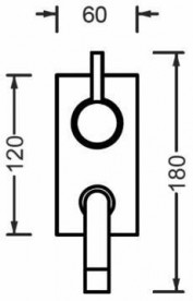 Змішувач для раковини ArtCeram La Fontana настінний одноважільний хром LFA008