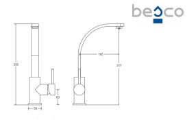 Змішувач для раковини Besco Decco I одноважільний хром BU-DI-CH