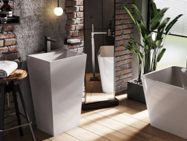 Змішувач для раковини Besco Modern/Varium II одноважільний чорний матовий BU-MVII-CZ