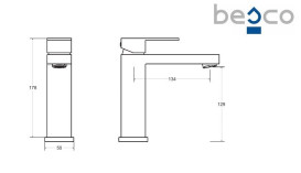 Смеситель для раковины Besco Modern/Varium II однорычажный хром BU-MVII-CH